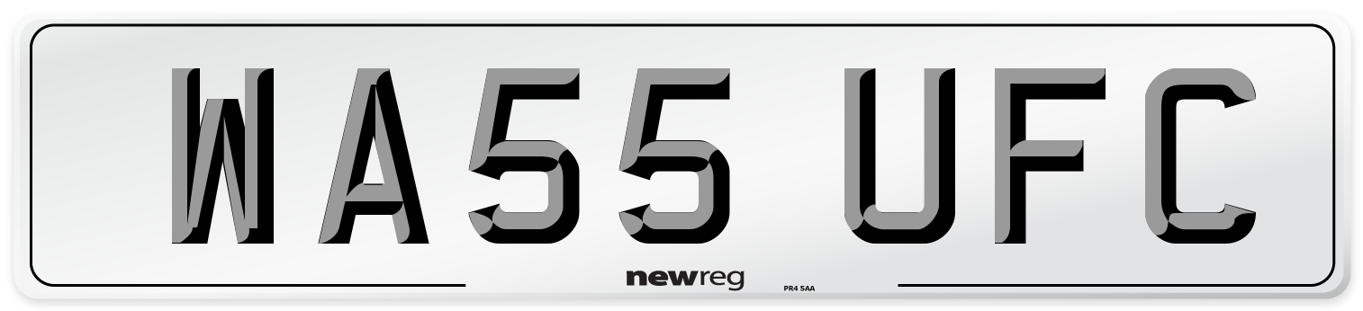 WA55 UFC Number Plate from New Reg